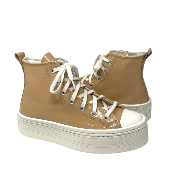 Converse Chuck Modern Lift Platform Leather Shoes Women's Embossed Skate A07658C - Picture 5 of 10